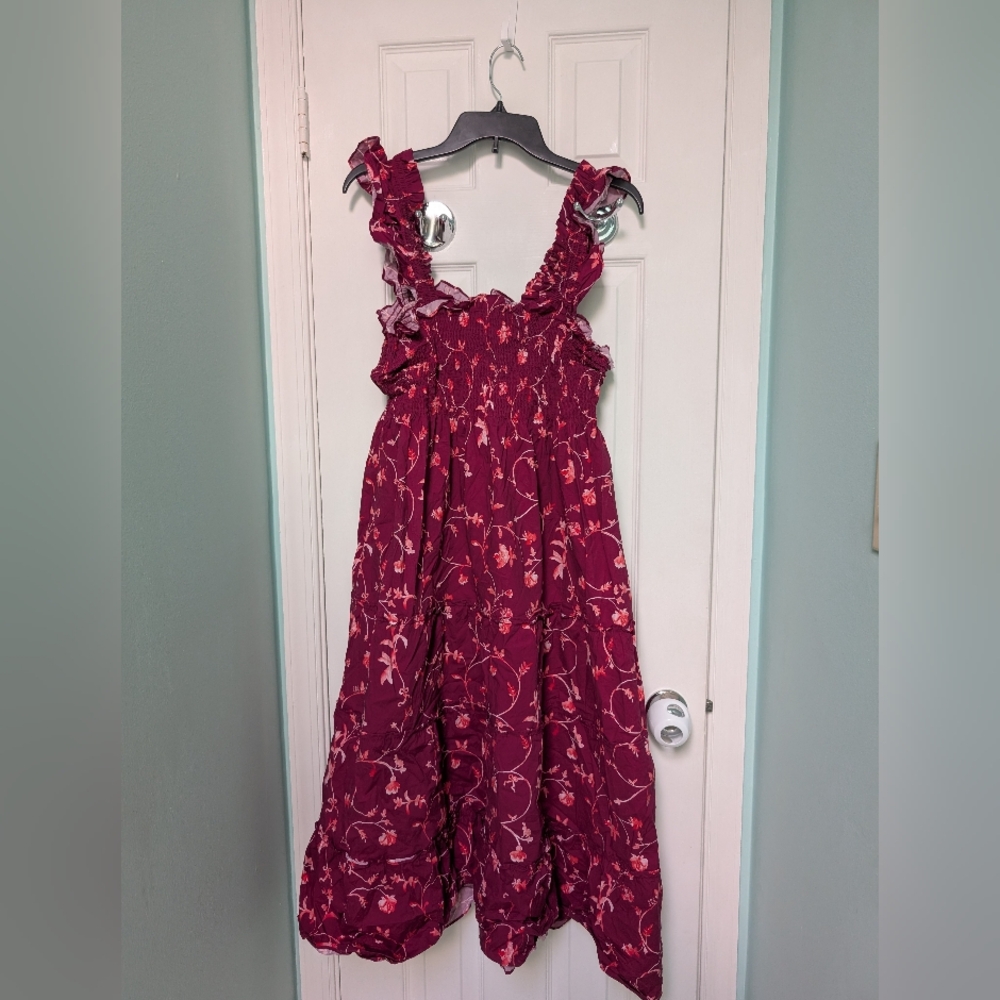 Hill House Pink Floral Midi Dress - Picture 2 of 5